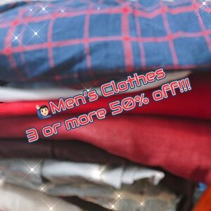 Plaid and Solid Color Clothing Men’s